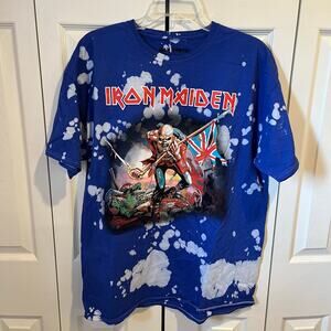 Iron Maiden Trooper Beer Graphic T-Shirt Blue White XL NWOT